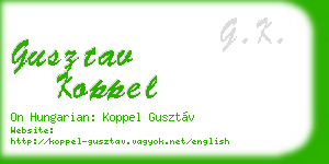 gusztav koppel business card