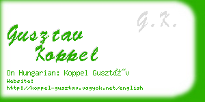 gusztav koppel business card